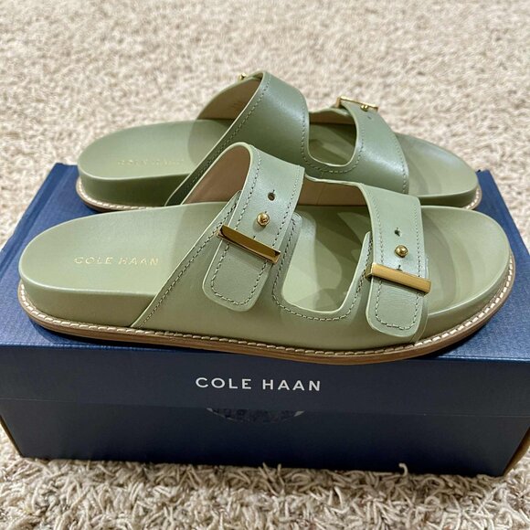 Cole Haan Women's Marisol Footbed Sandals Shoes Oil Green, Size 9 (New in Box) - Picture 1 of 16
